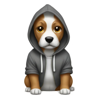 Dog wear a hoodie  sticker