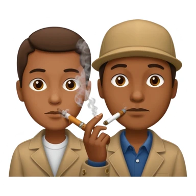 Two people smoking a blunt sticker