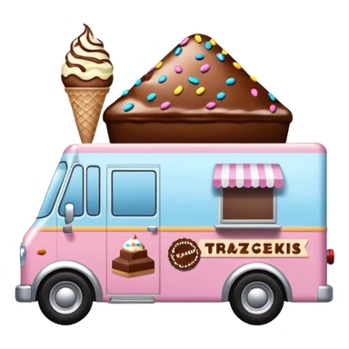 Krazy Ken Jenkins 4wd 1924 racing ice cream with chocolate, nuts and sprinkles dream house food truck  sticker