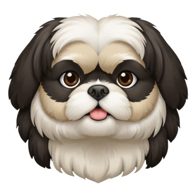 Black and white shih tzu sticker