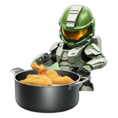 master chief cooking chicken sticker