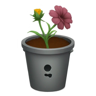 a pot with a dead flower







 sticker