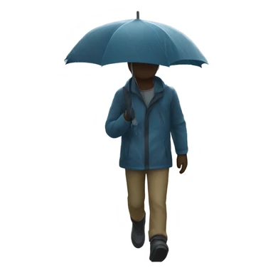 Walking in the rain sticker