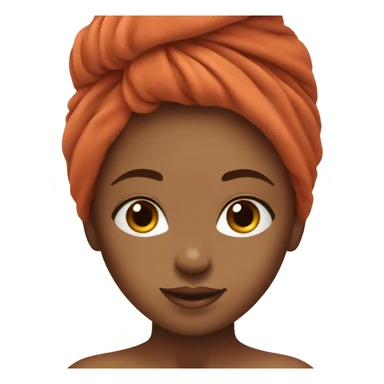 skincare girl with hair in towel red head complexion  sticker