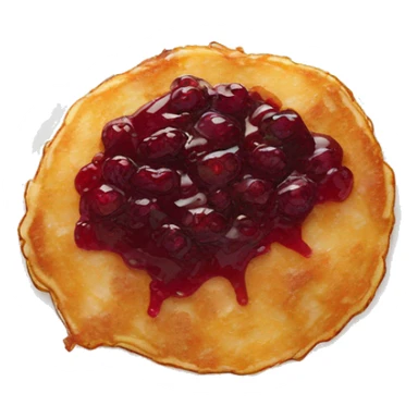 potato pancake with roast pork and lingonberry jam sticker