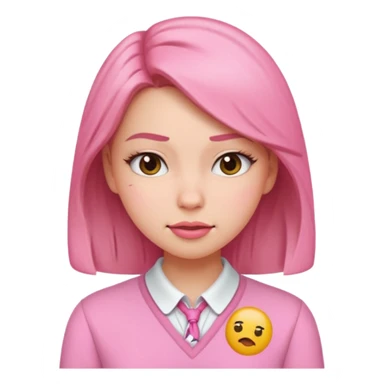 Baddie preppy aesthetic cute sassy emoji sticker