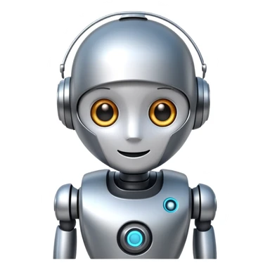 friendly AI robot assistant sticker
