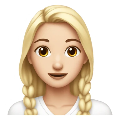 White girl doing skin care sticker