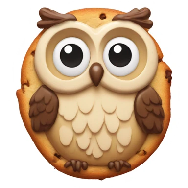 one Cookie in the shape of an owl sticker
