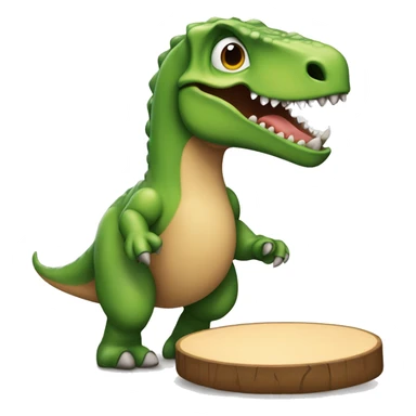 Dinosaurio montando tabla de sorft sticker