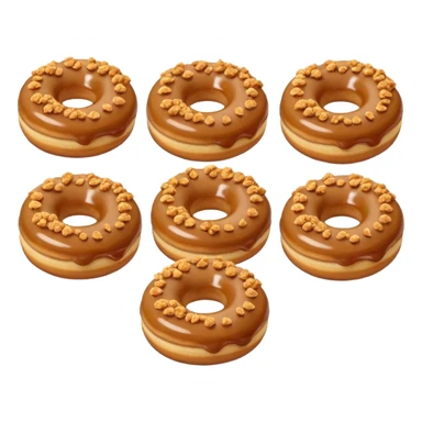 Mini doughnuts with biscoff crumble on top  sticker