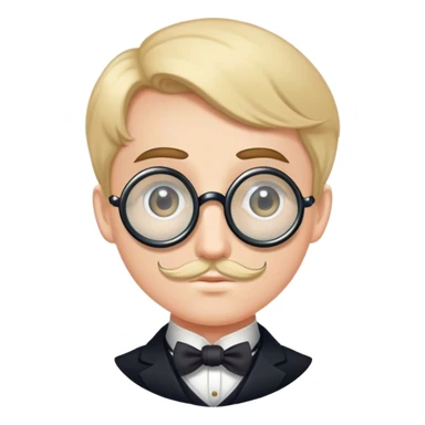 Elegant person with monocle  sticker