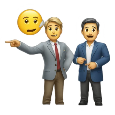 consultants pointing at each other sticker