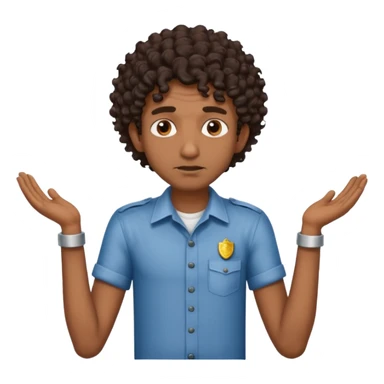 Make a dirty Indian with a shirt fro curly hair getting arrested. Make the Indian skinny too sticker