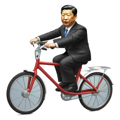 Xi Jinping riding a bike sticker