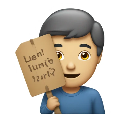 Un homme qui crie et qui porte une pancarte avec marqué NON sticker