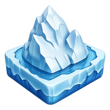 A 3D iceberg in Apple emoji style
 sticker