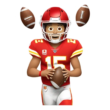 Patrick mahomes with bg balls sticker