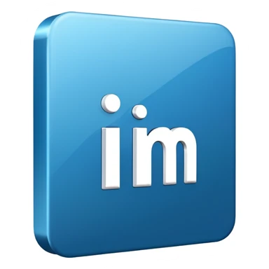 3d linkedin logo (the real Linkedin logo must be used) sticker