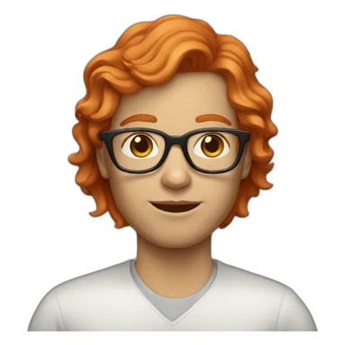 ginger-white-swiss-person-red-hair-glasses sticker