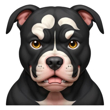 black angry pitbull sticker