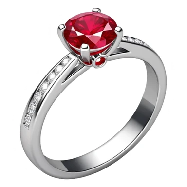 glitter rubi diamond married ring prata sticker