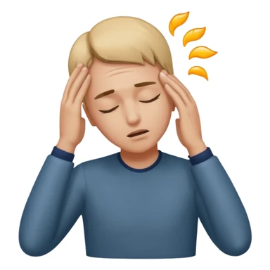 person with back of hand on forehead eyes closed fainting dramatic flair sticker