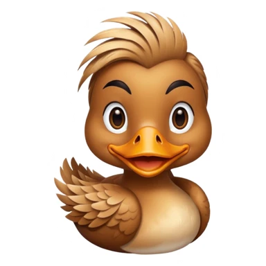 duck with pretty smile and with skincare mask on face sticker