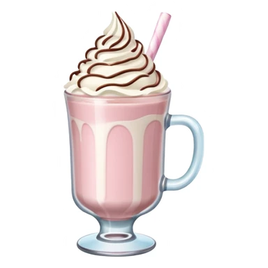 Pastel Pink Frozen Cream Hot Chocolate  sticker
