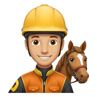 horse jockey maler face sticker