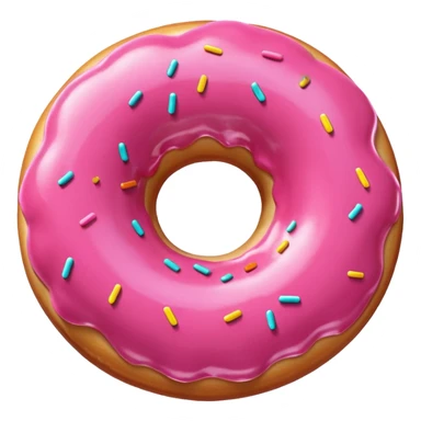donut rosa liso sem granulado sticker