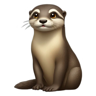 Loutre sur le roi mohamed 6 sticker