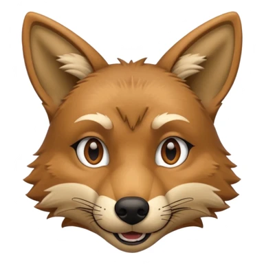 smug urban coyote face sticker