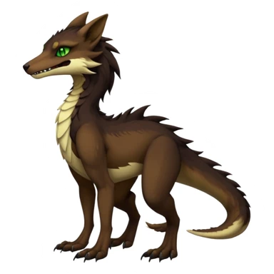 Brown and beige badass elegant wild beautiful natural cute badass epic exotic anthro modern furry 2-legged sergal-vernid-creature, full body, dark-brown-black-gradient pretty hair, green eyes, aesthetic, art by LiLaiRa, art by art by Falvie sticker