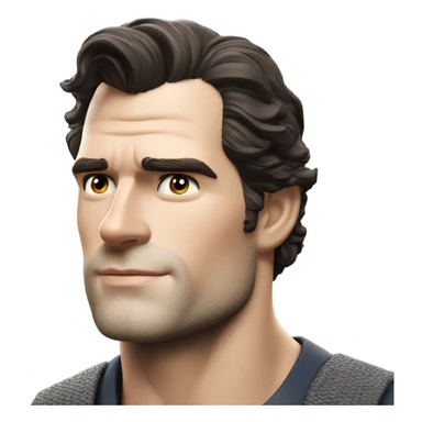 A candid moment of Henry Cavill, radiating confidence with an uncovered, natural look sticker