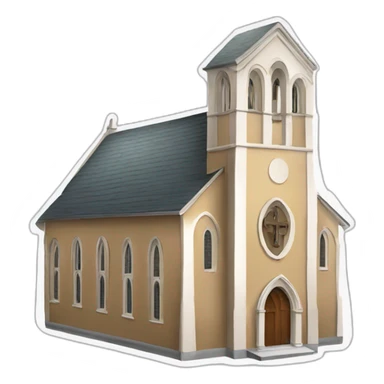 catholic church building sticker