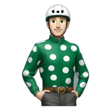 paul townend jockey dark green polka dot sticker
