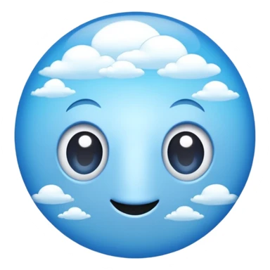 blue sky with wispy clouds, fish eye lens effect sticker