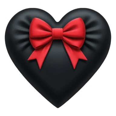 heart with a velvet bow, goth sticker