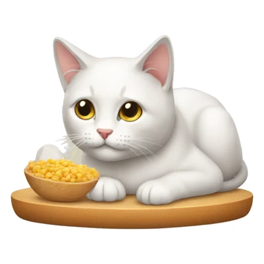 Cats waitting food sticker