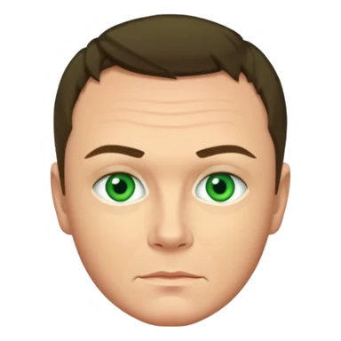 Tony Mortimer with green eyes sticker