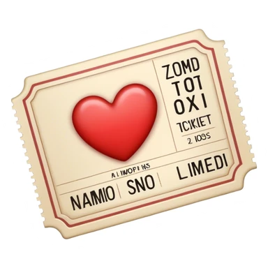 love movie ticket sticker