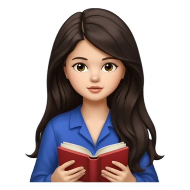 selena gomez is reading a book sticker