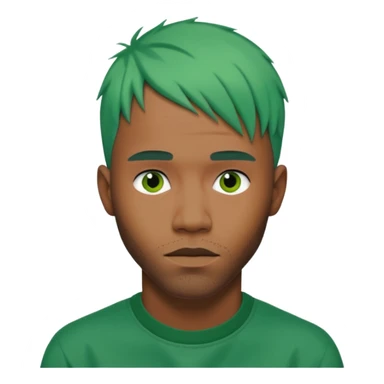 frank ocean with green hair emoji  sticker