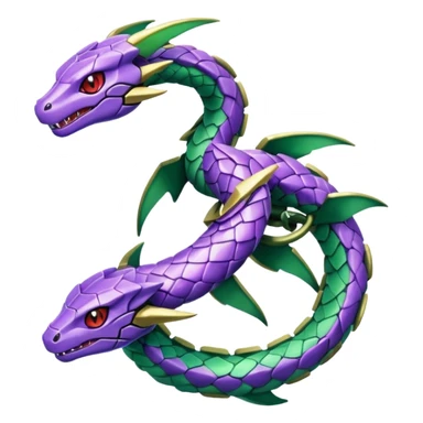 Pokemon legendary purple and cian crystal rayquaza sticker
