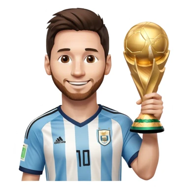 lionel messi whit world cup sticker