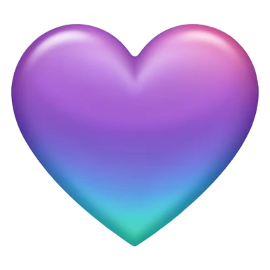 Wisteria and Malibu multicolor emoji heart sticker