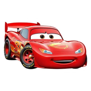lightning mcqueen metallic red sticker