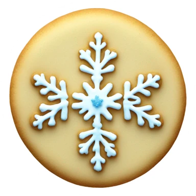 Sugar cookie with snowflake sticker