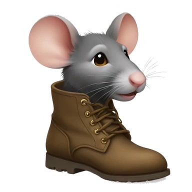 Rat with boots sticker